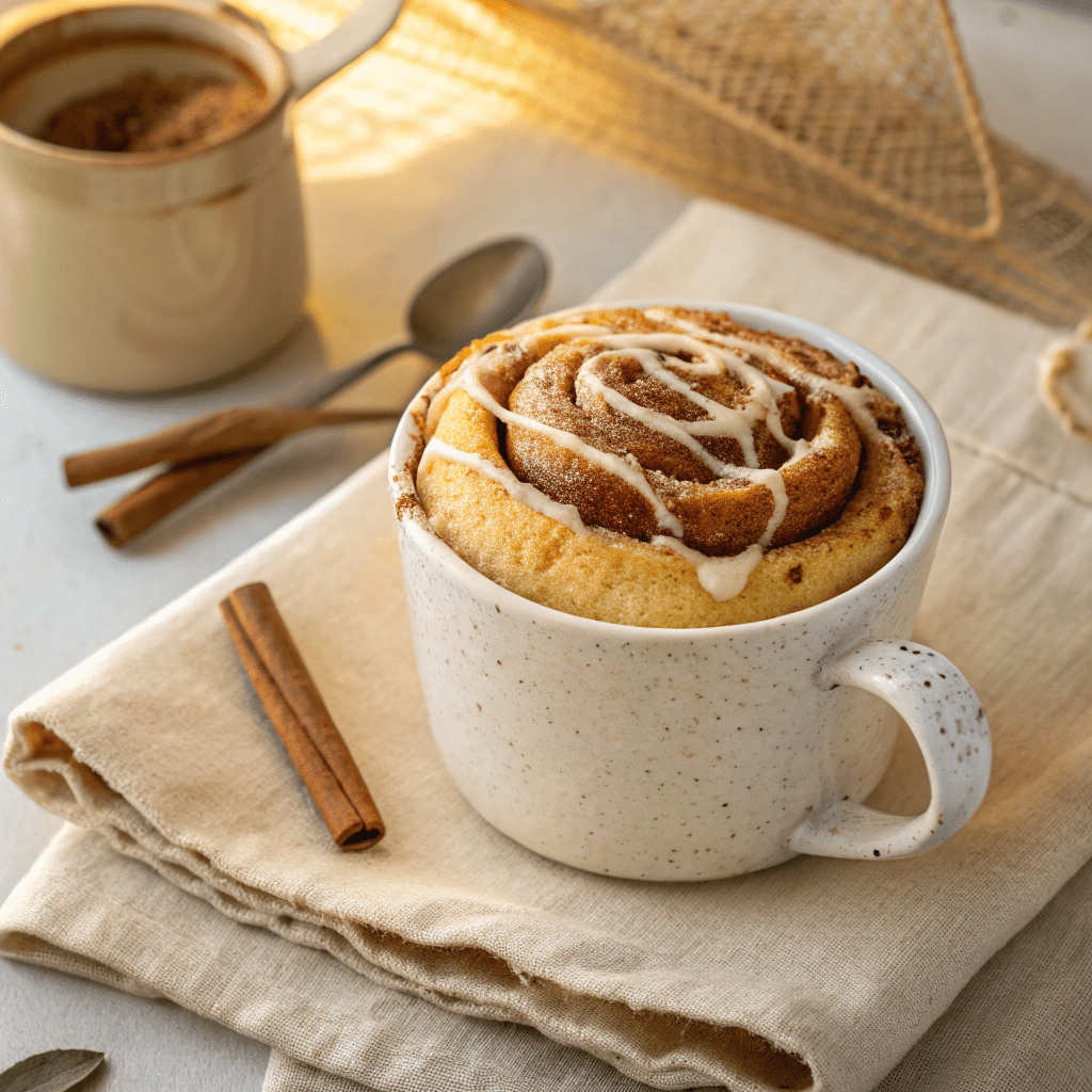 Cinnamon Roll Protein Mug Cake