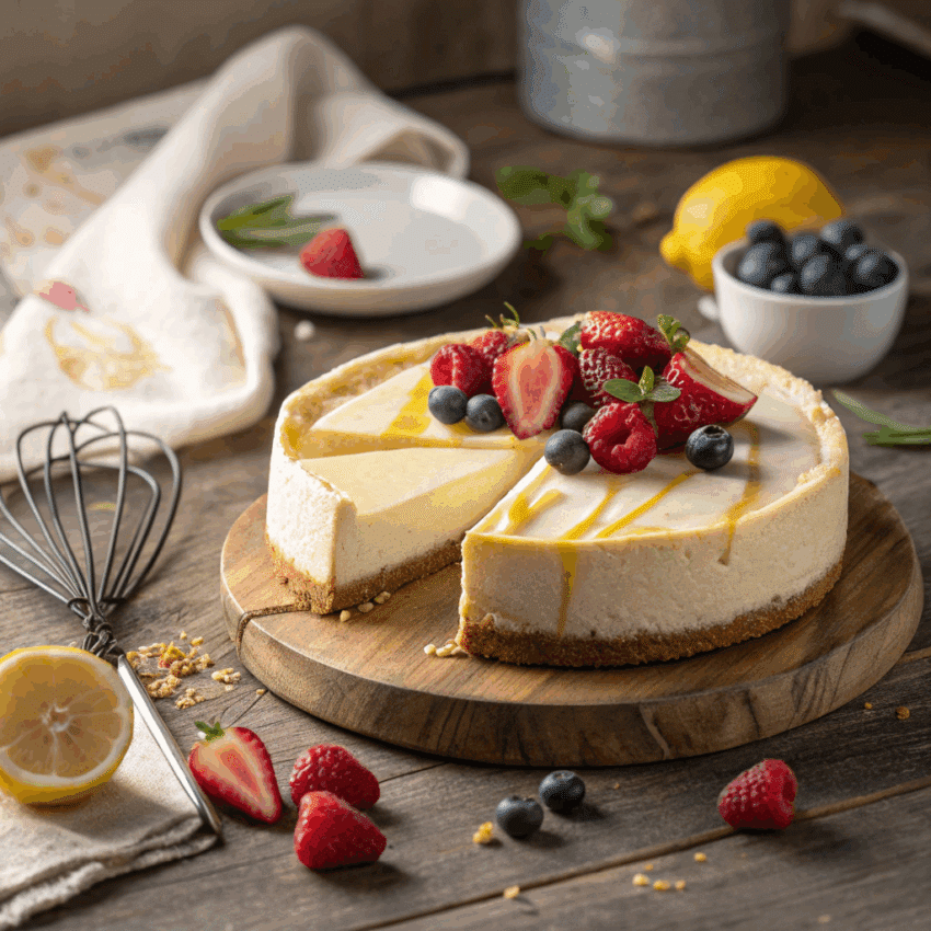 Greek yogurt cheesecake