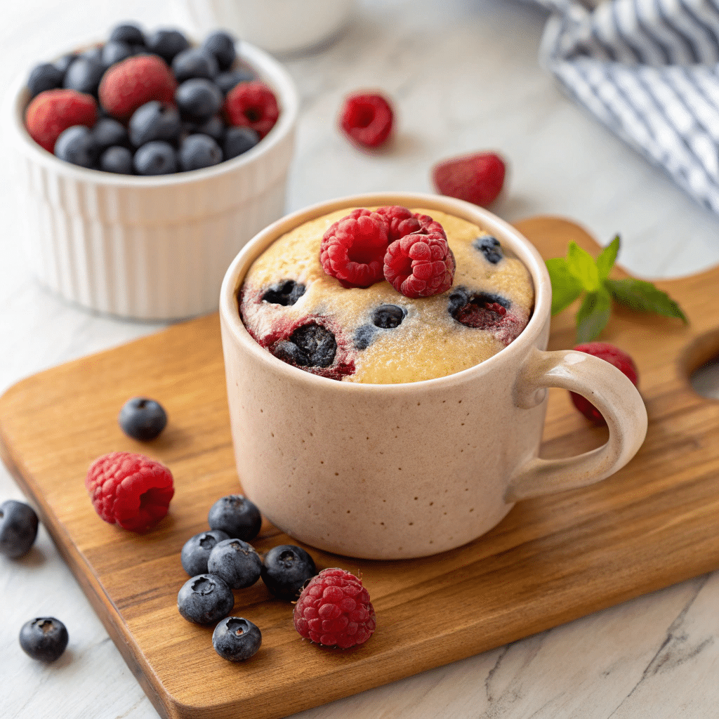 Berry Burst Protein Mug Cake