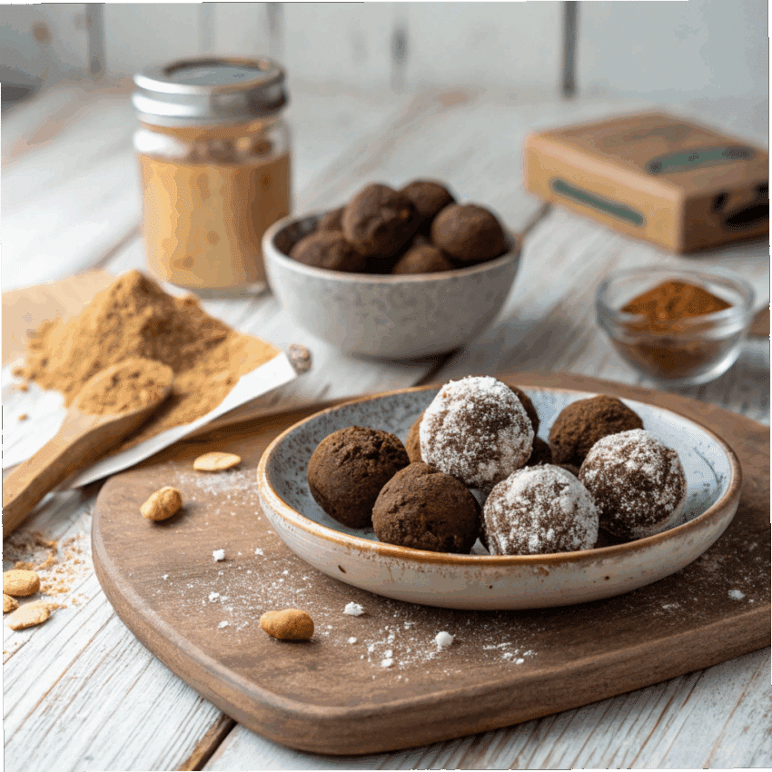 round protein chocolate truffles