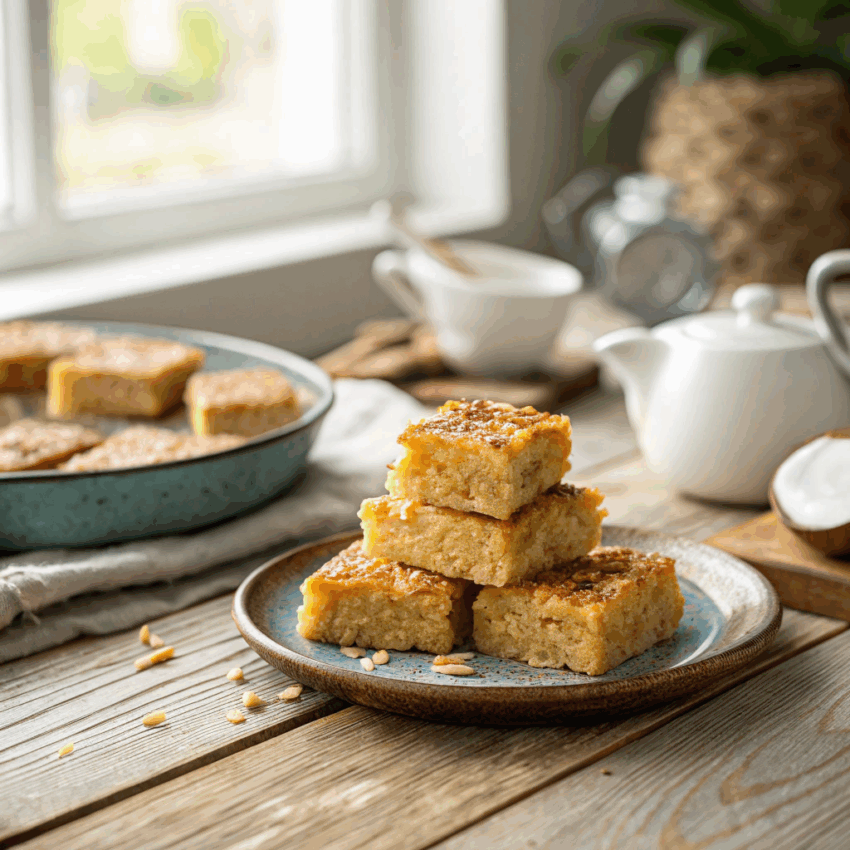 plate of golden-brown cocada