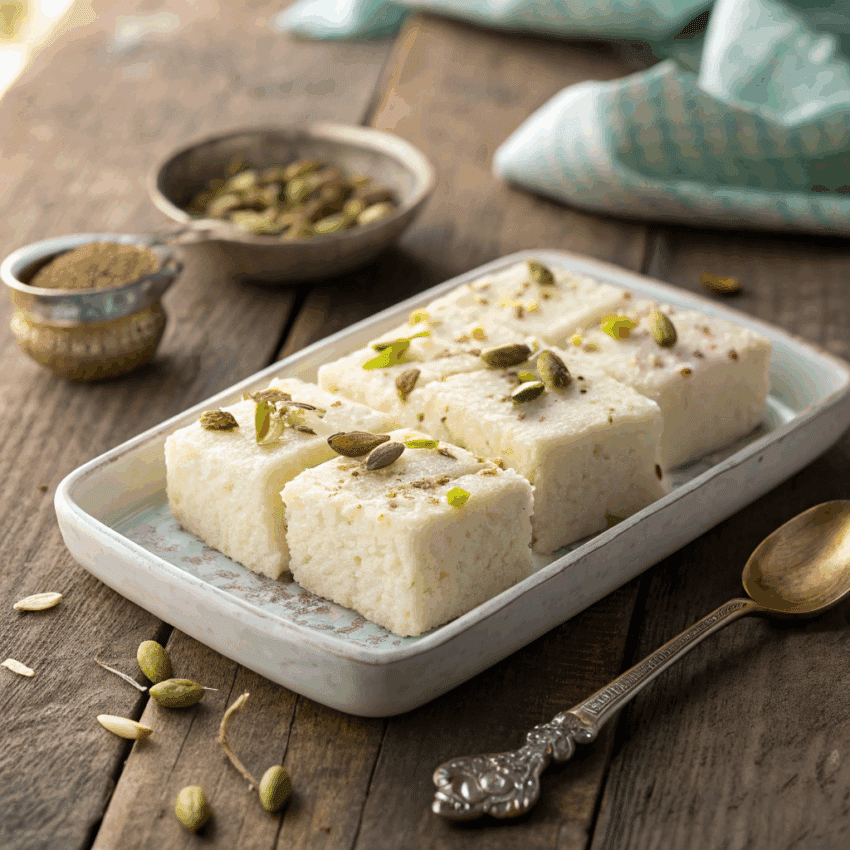Kalakand Indian milk cake