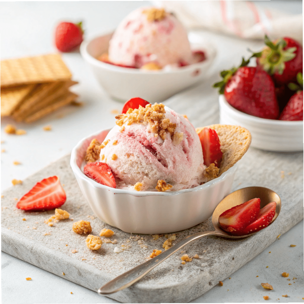 Strawberry Cottage Cheese Ice Cream
