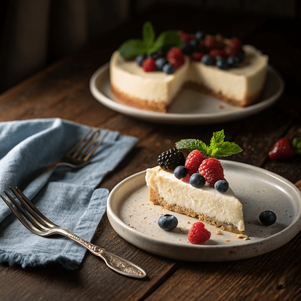 Cheesecake Slice Served
