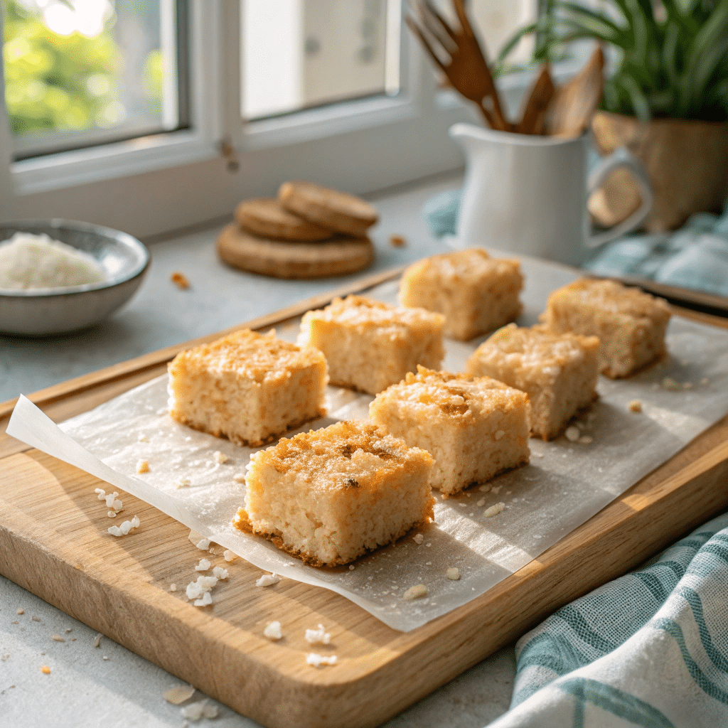 freshly baked cocada squares