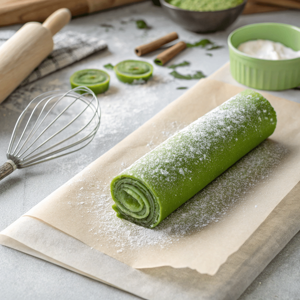 green-dyed marzipan