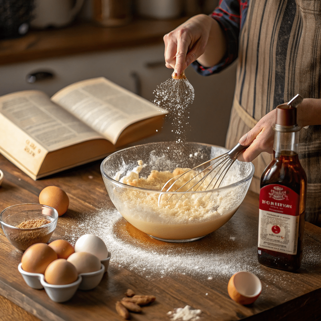 cupcake batter in a large glass bowl