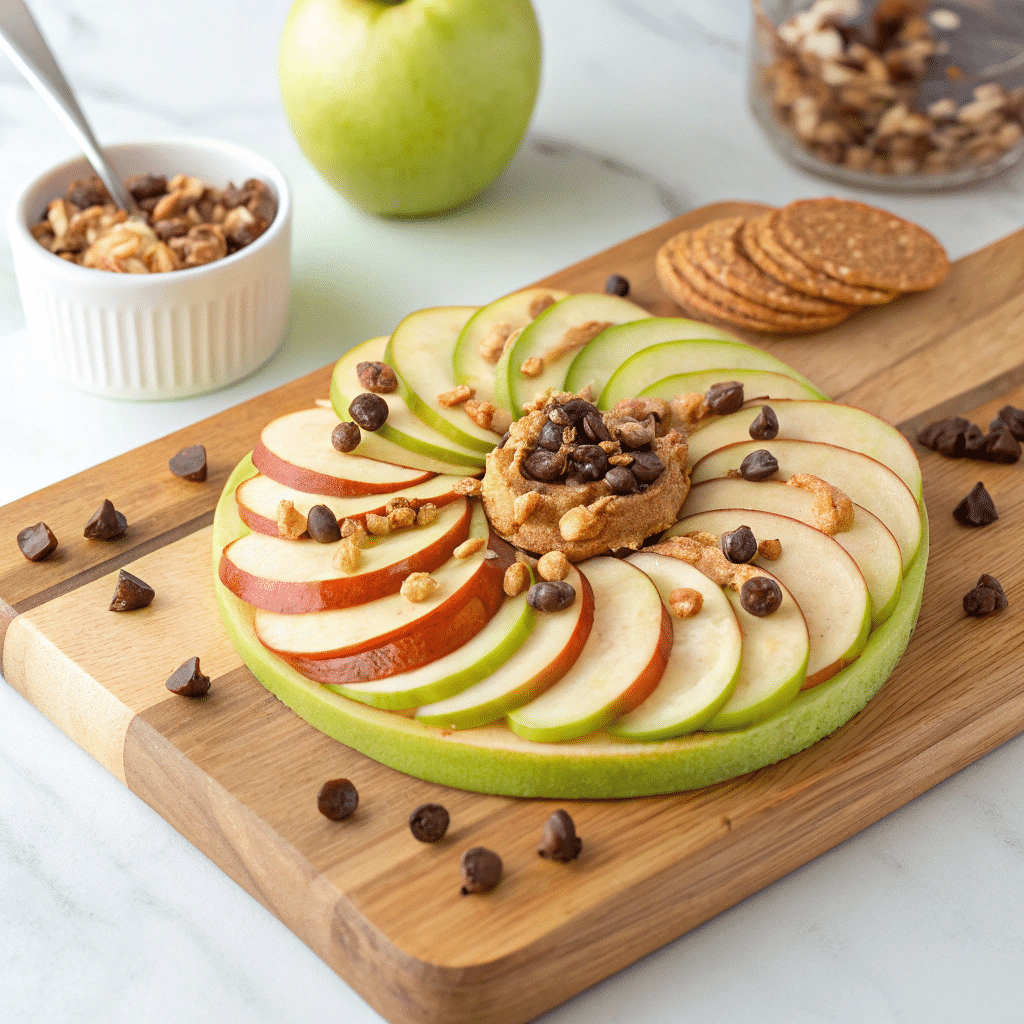 Apple Nachos with Greek Yogurt Drizzle