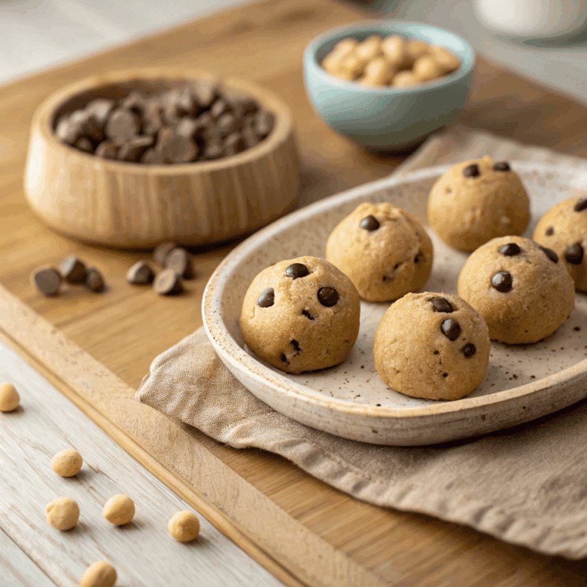 chickpea cookie dough balls