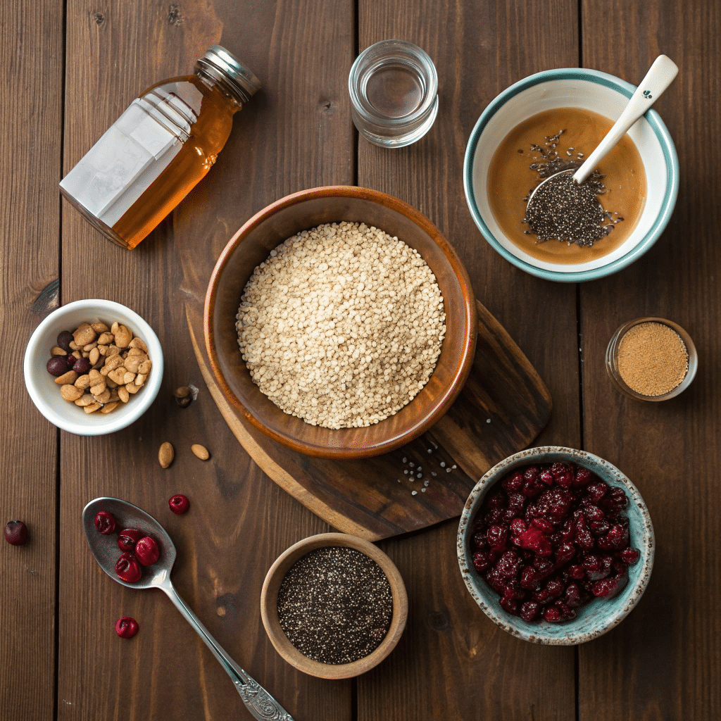 ingredients for quinoa energy squares