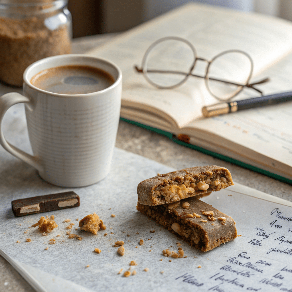 half-eaten protein bar