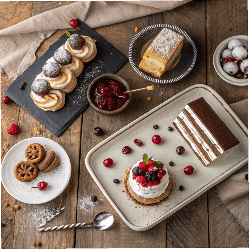 10 different European desserts