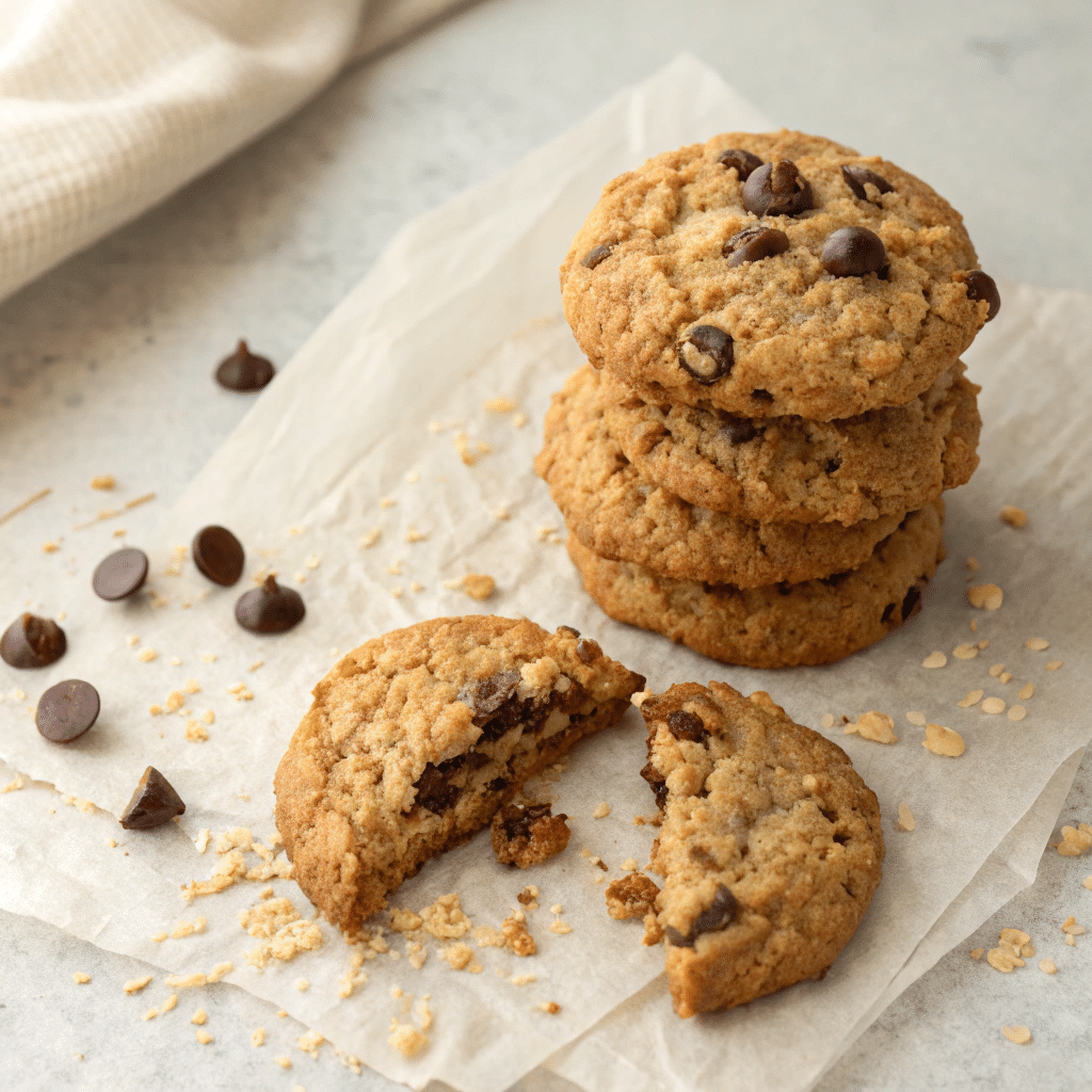 3 banana oat cookies