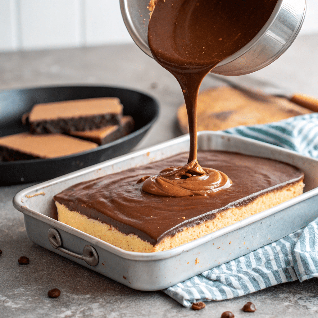 smooth chocolate-peanut butter mixture