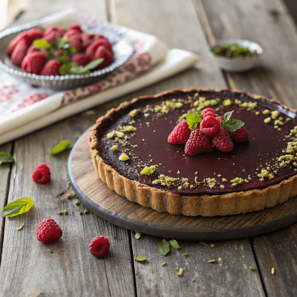 raspberry ganache tart