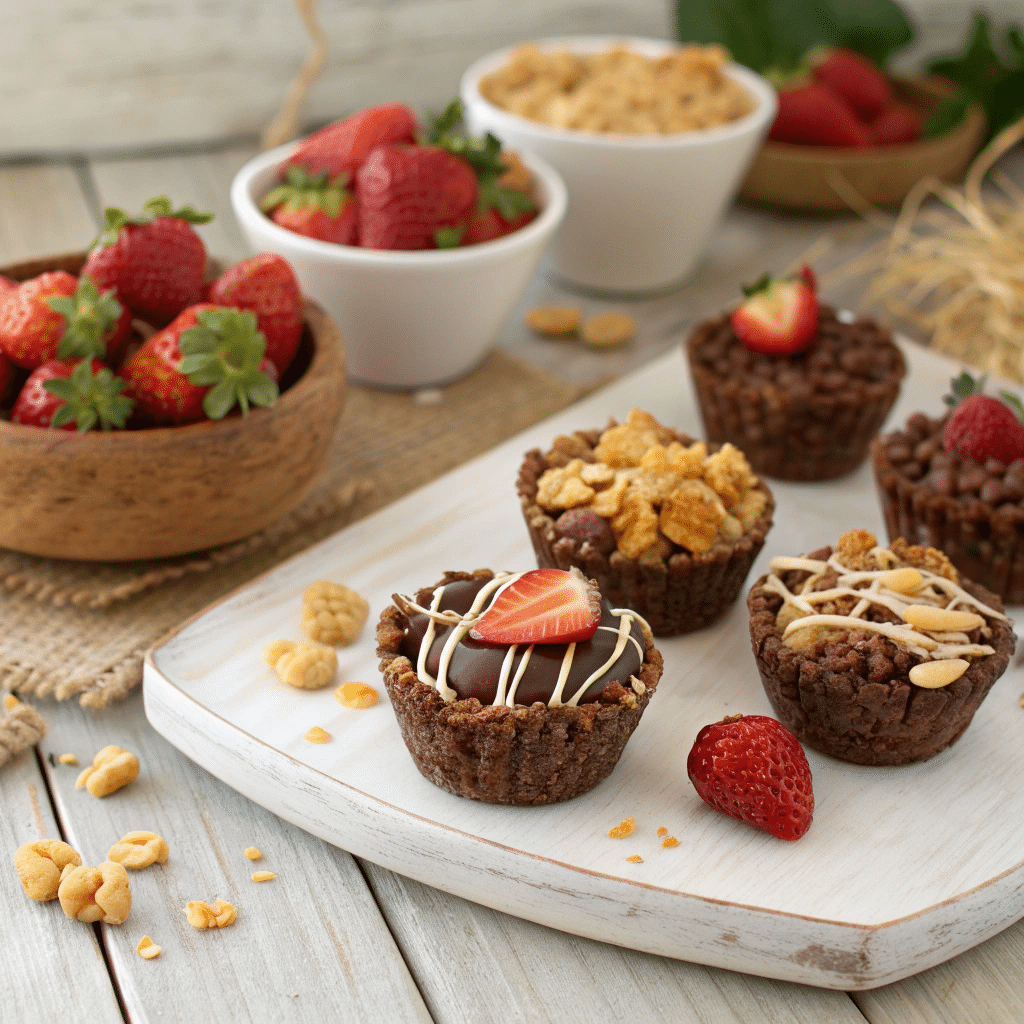 platter of chocolate cereal nests