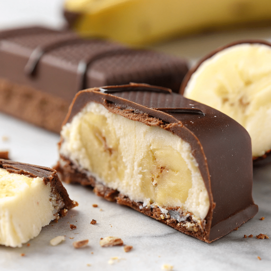 frozen chocolate banana slice