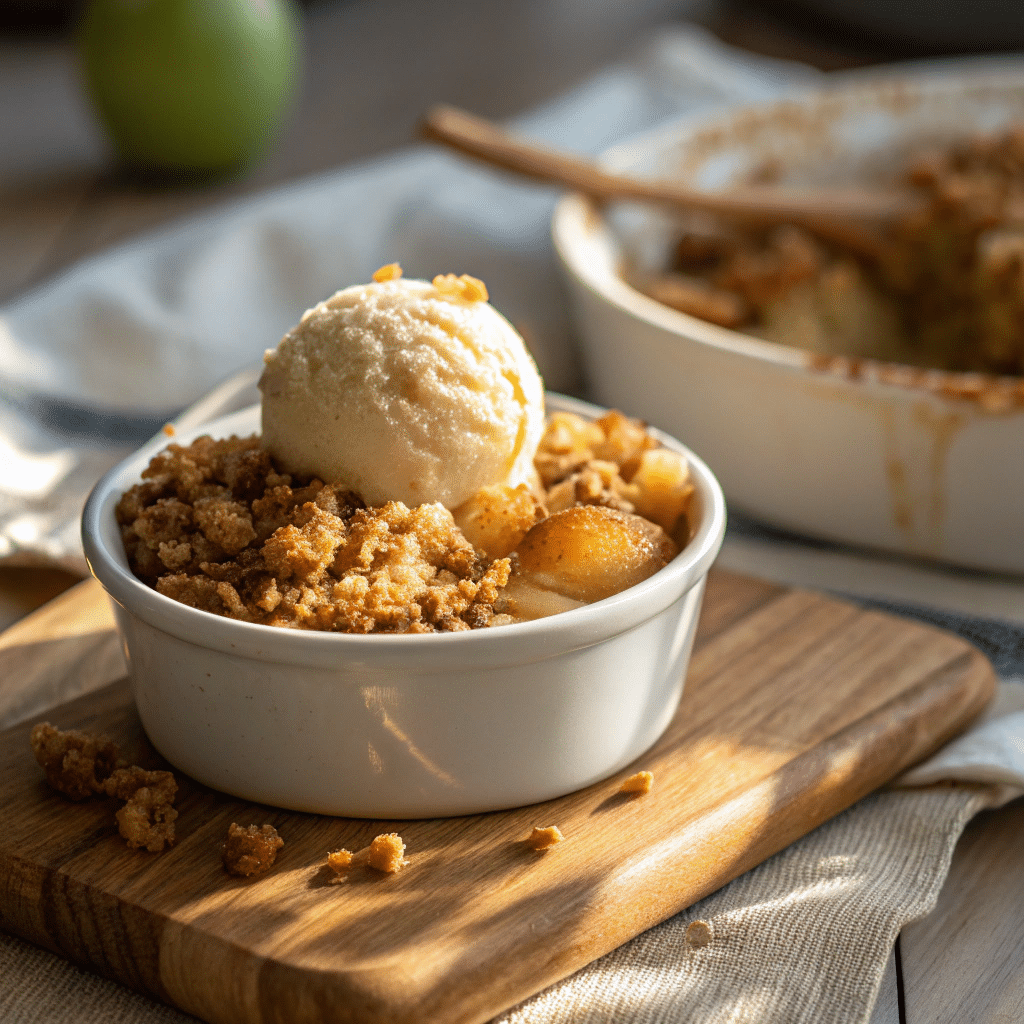 vegan apple crumble