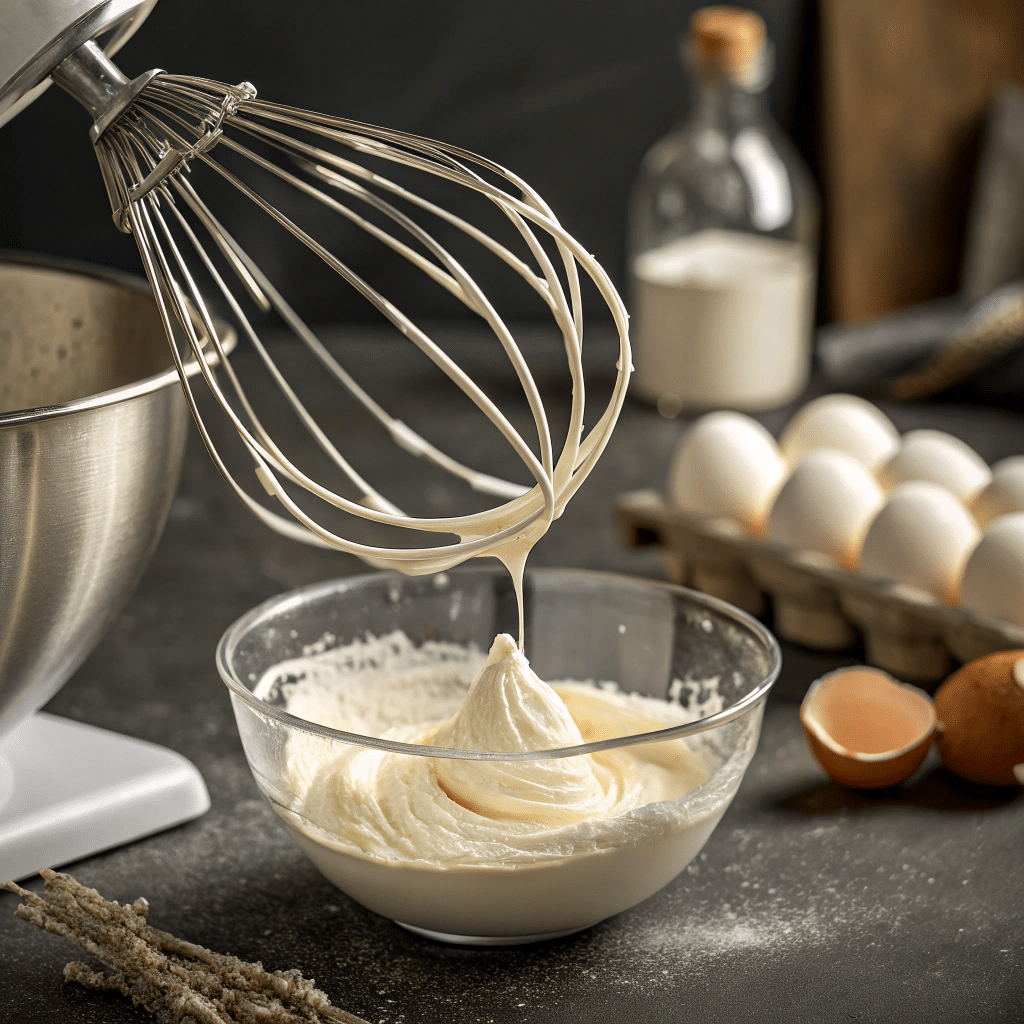 stand mixer whisk lifting silky stiff egg whites