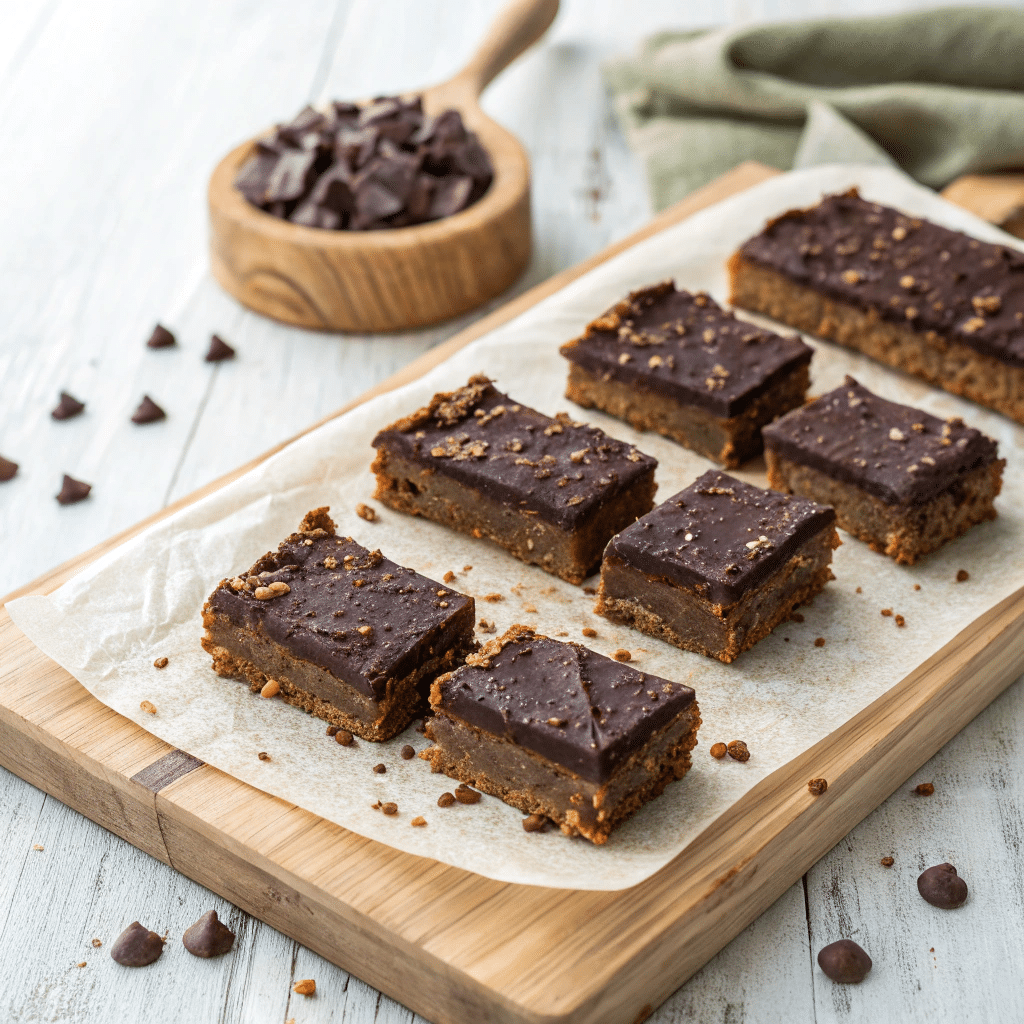 Freshly sliced fudge bars