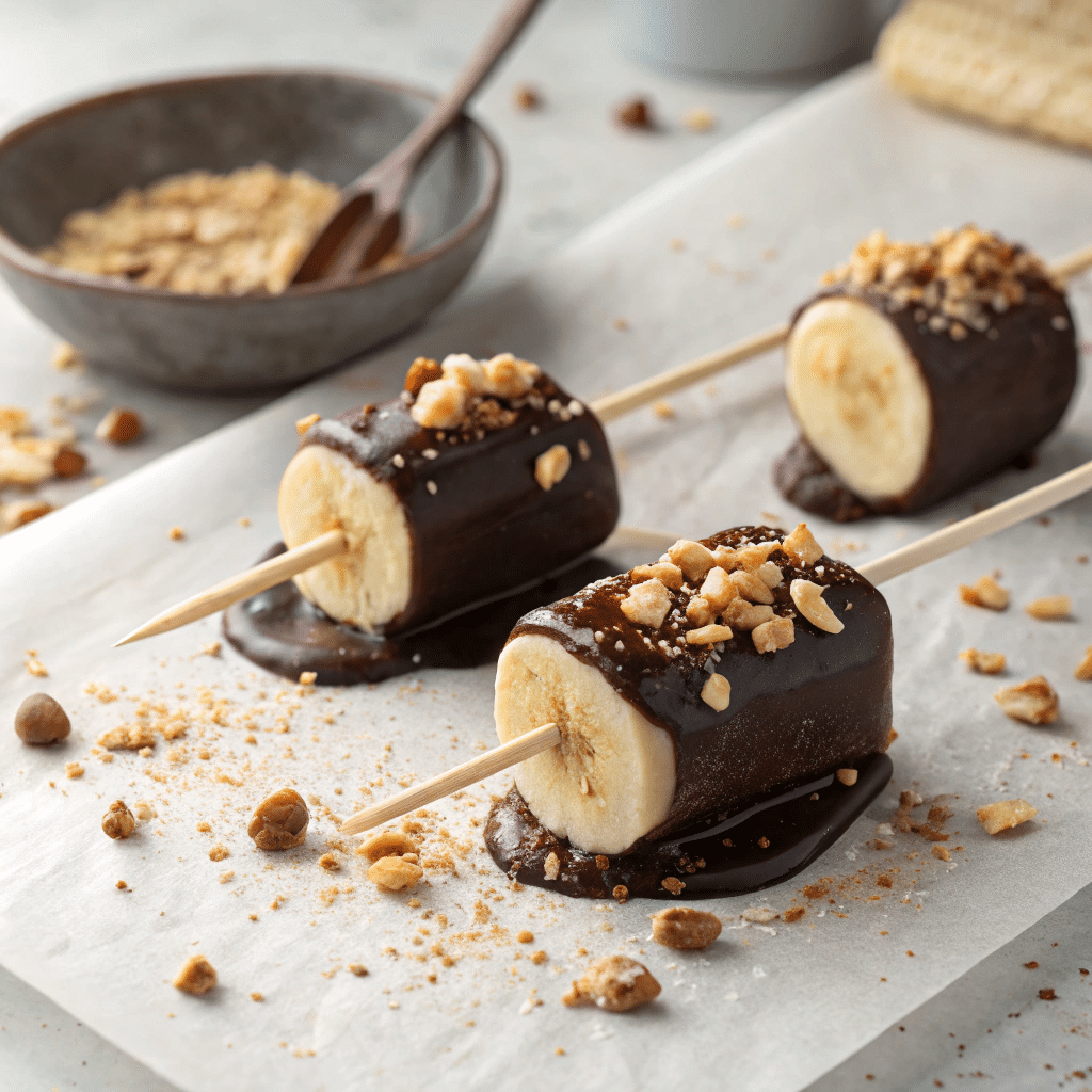 Chocolate-Dipped Frozen Bananas