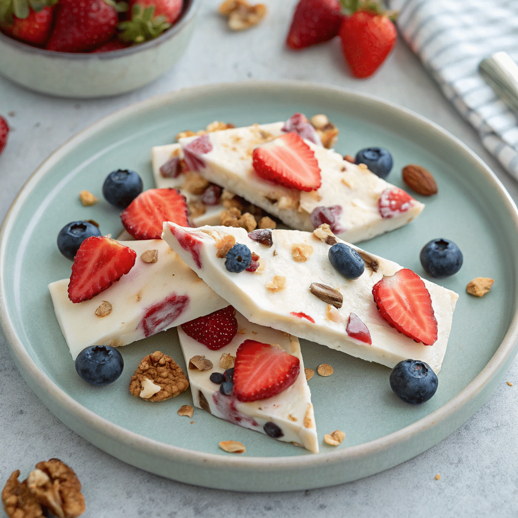 Frozen yogurt bark