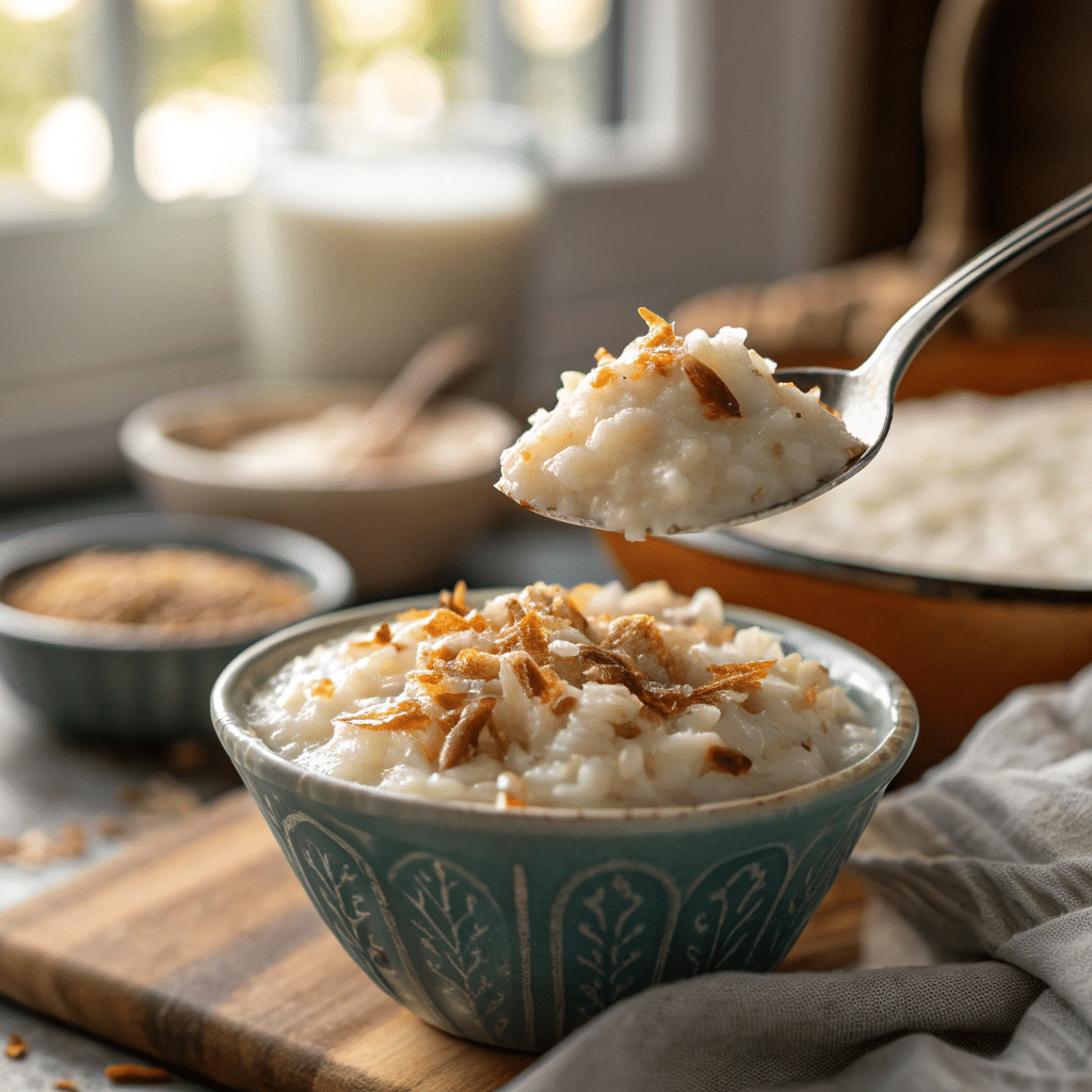 creamy vegan coconut rice pudding
