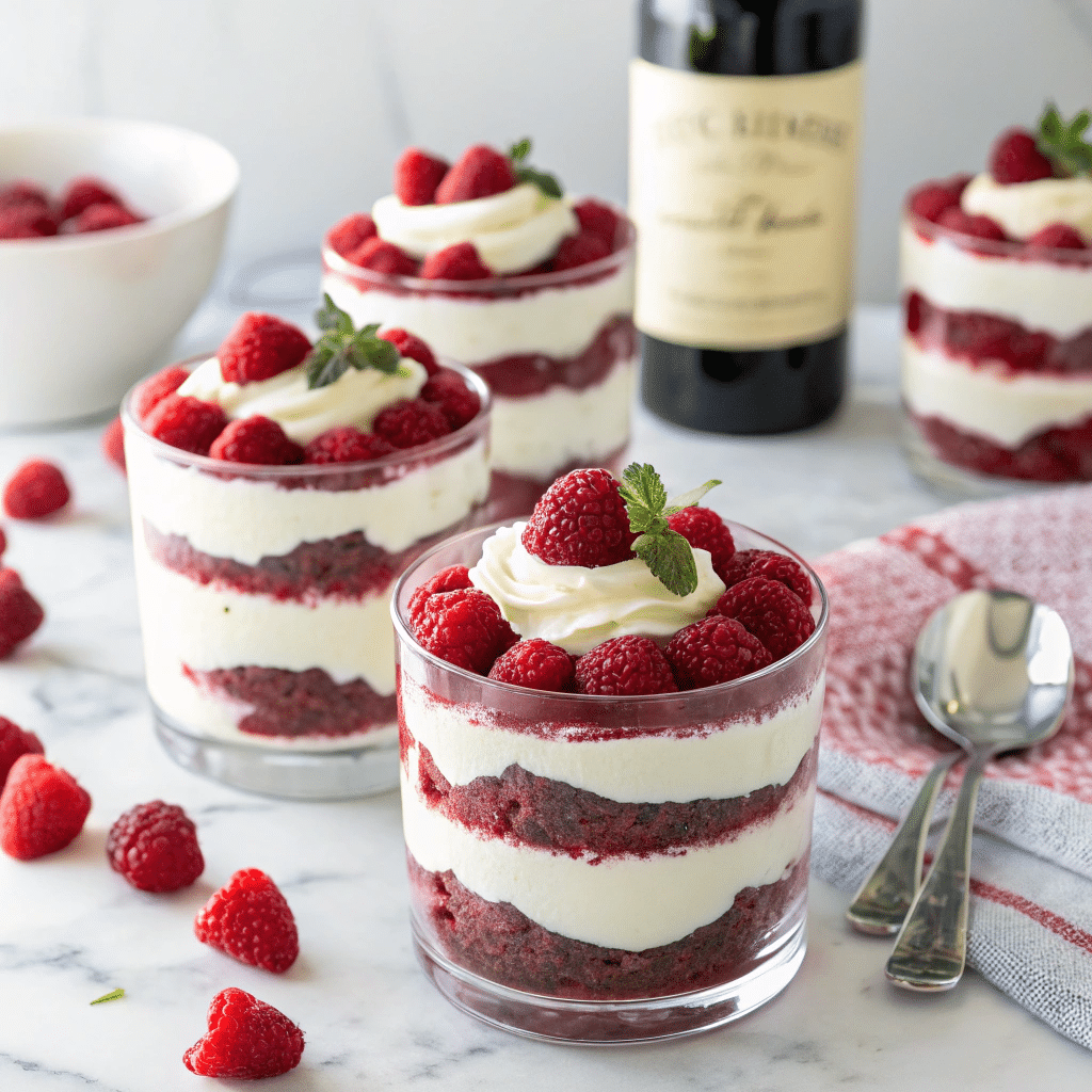 red velvet cake trifles