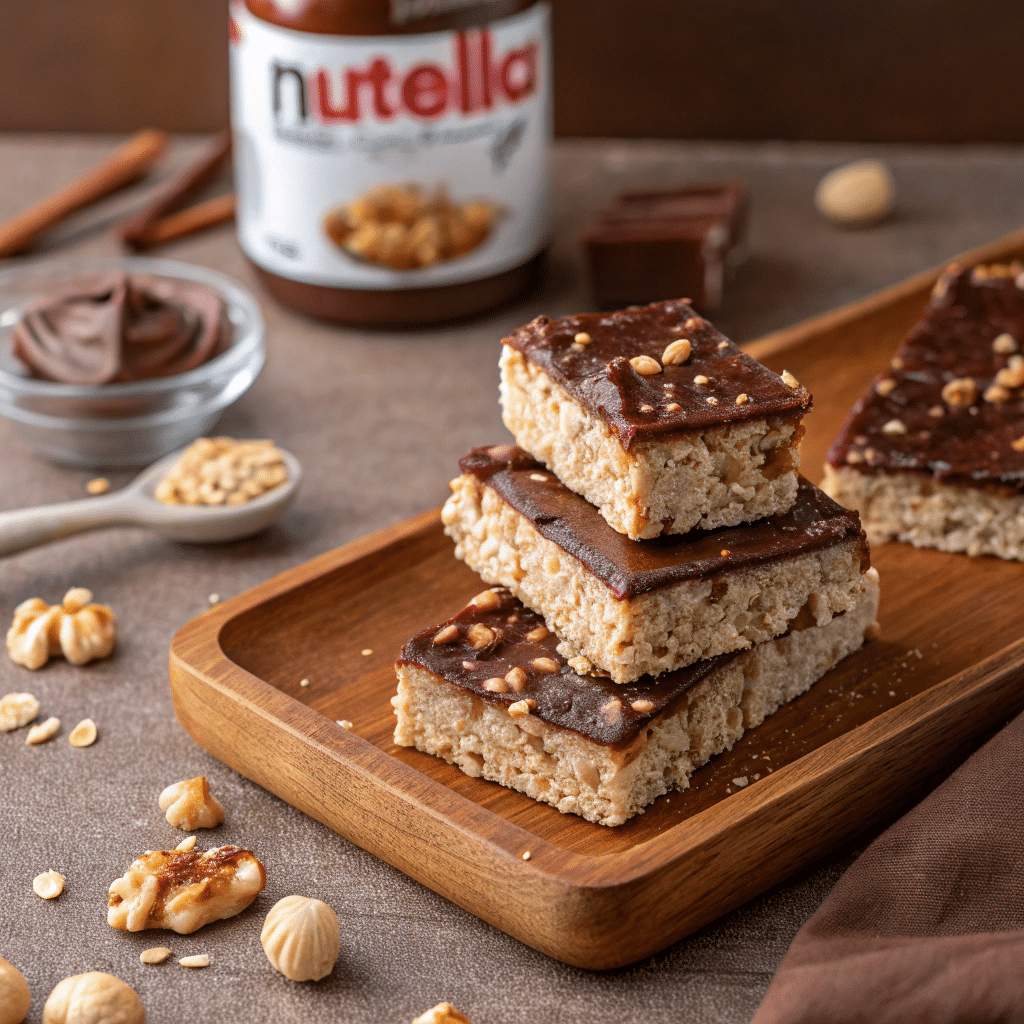 Nutella puffed rice bars