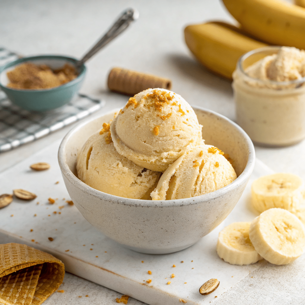 creamy banana ice cream