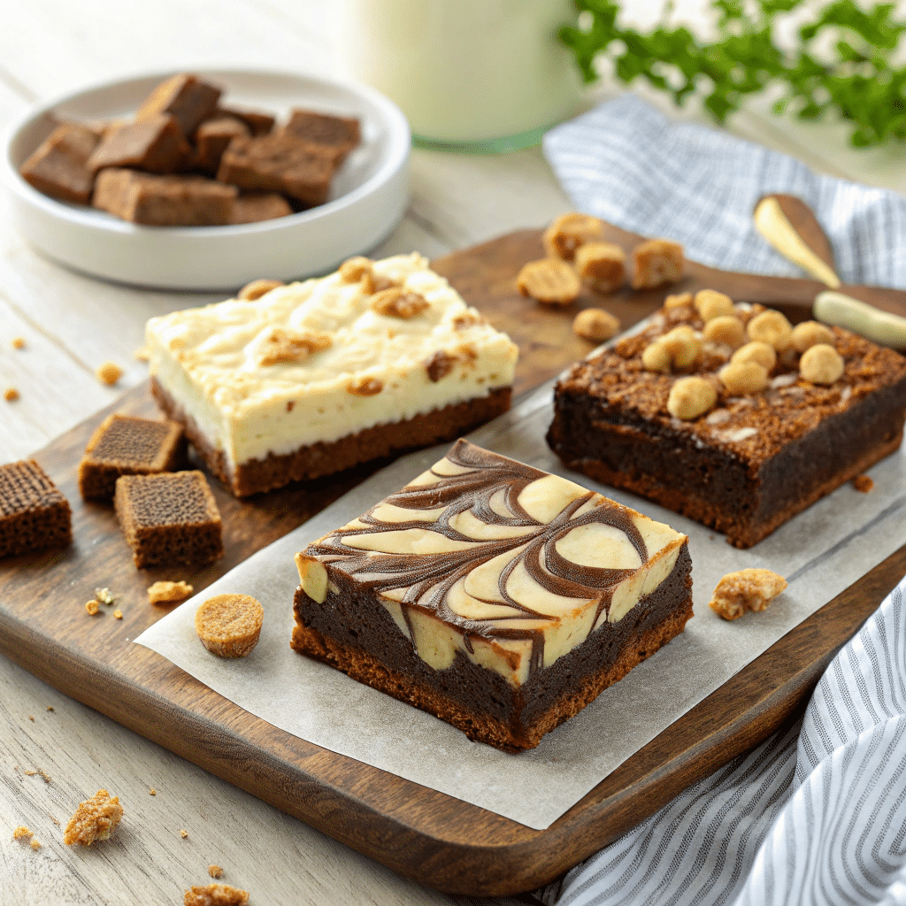 different brownie squares