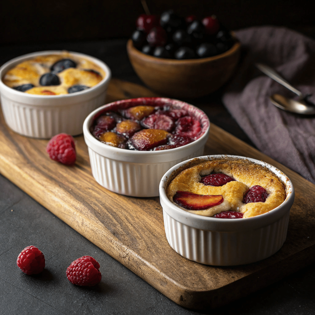 Three small clafoutis