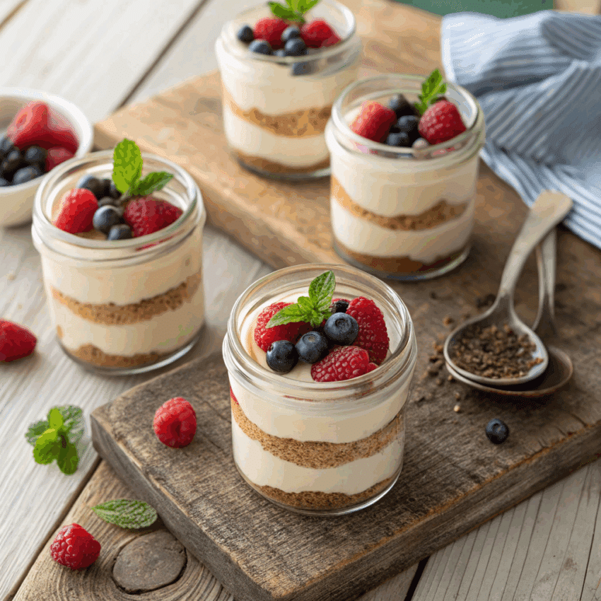 no bake vegan cheesecake cups