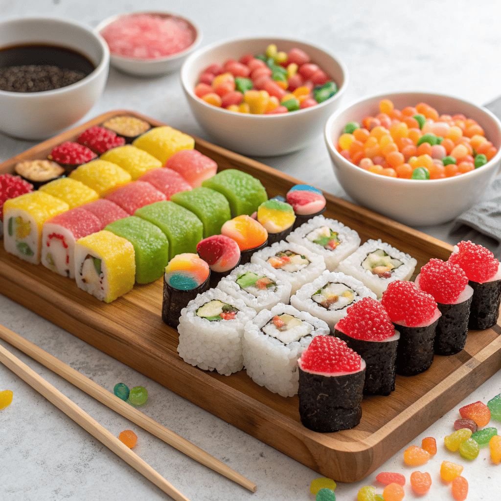 different candy sushi styles