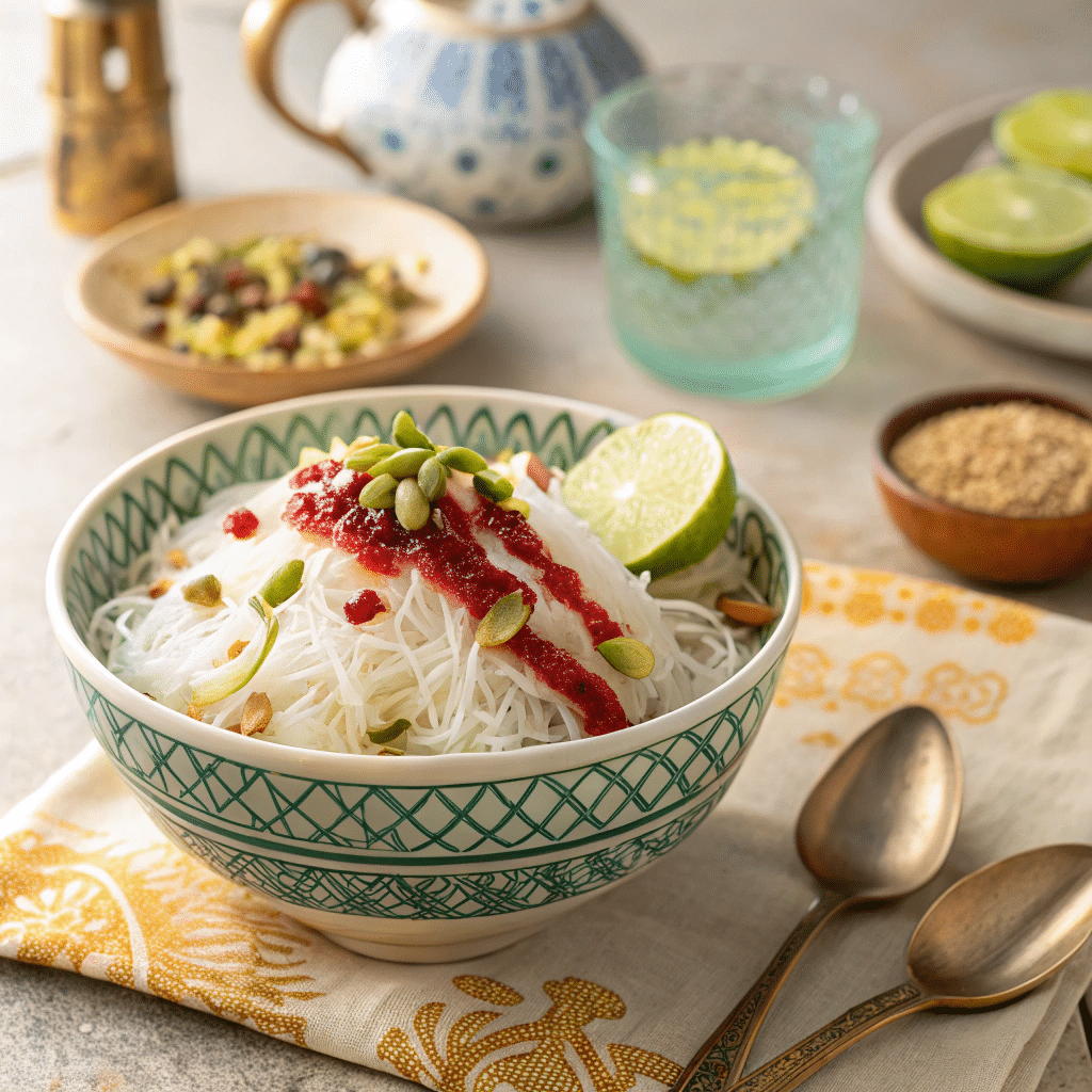 bowl of Persian faloodeh dessert
