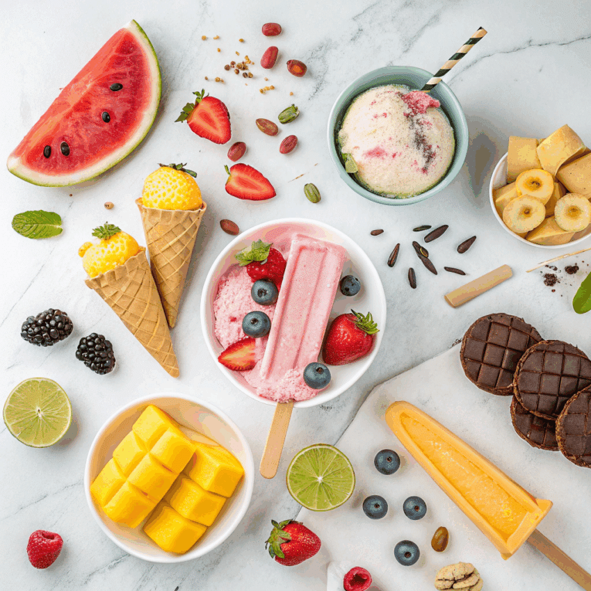 13 assorted frozen desserts