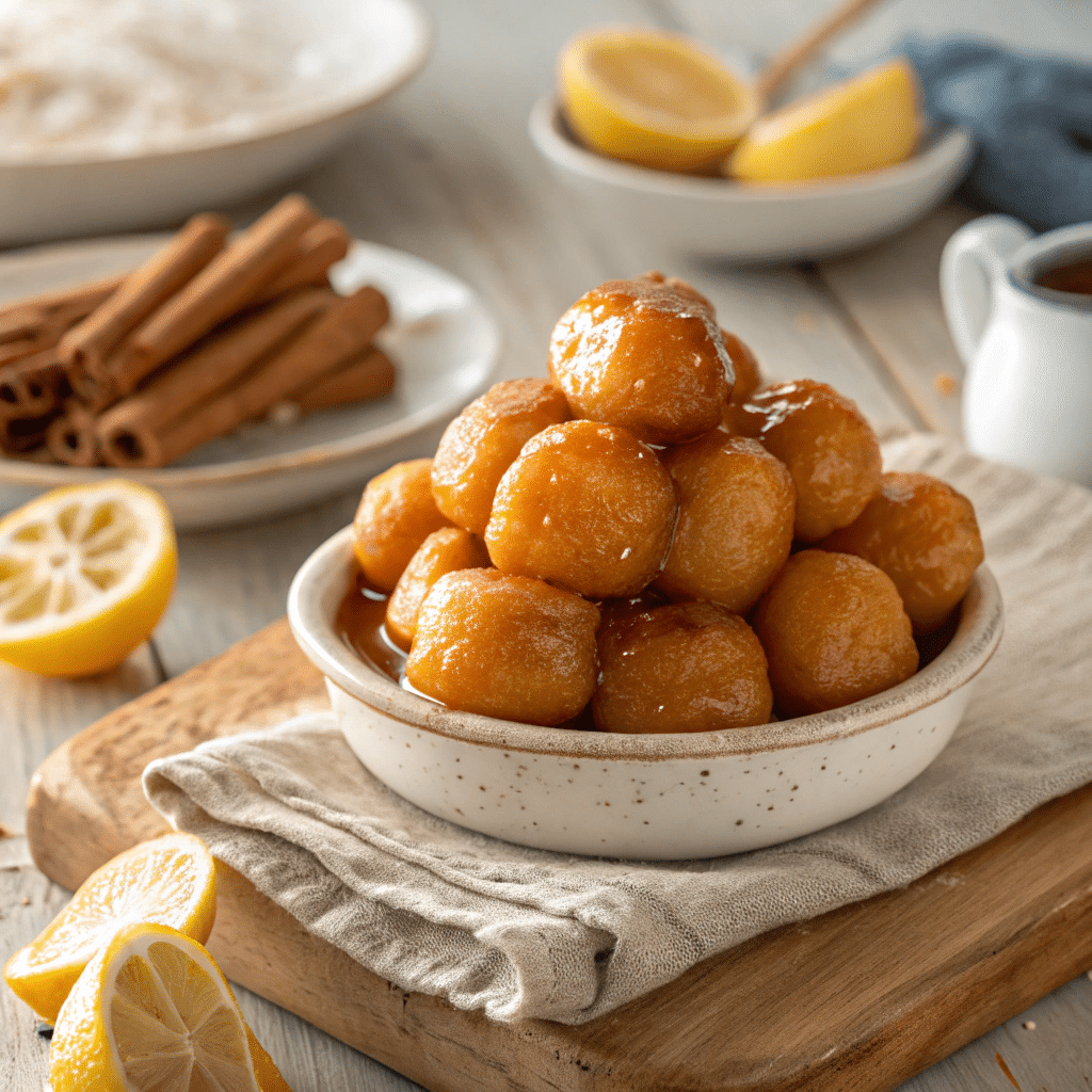 plate of golden South African koeksisters
