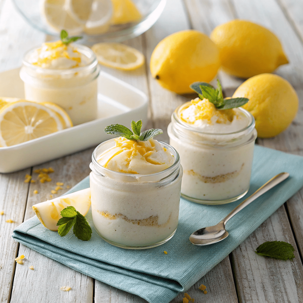 frozen lemon mousse cups