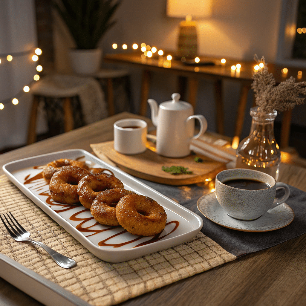 serving platter of fresh picarones