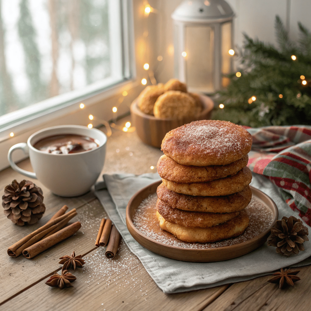 stack of golden, crispy Mexican buñuelos