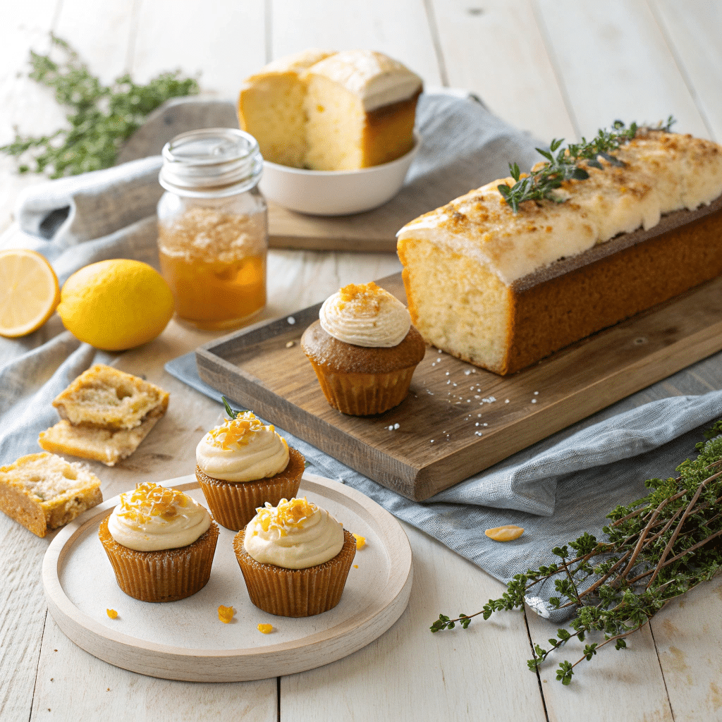 mini honey thyme muffins