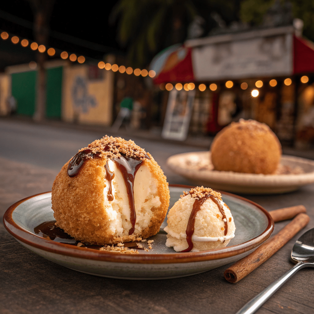 crispy fried ice cream ball
