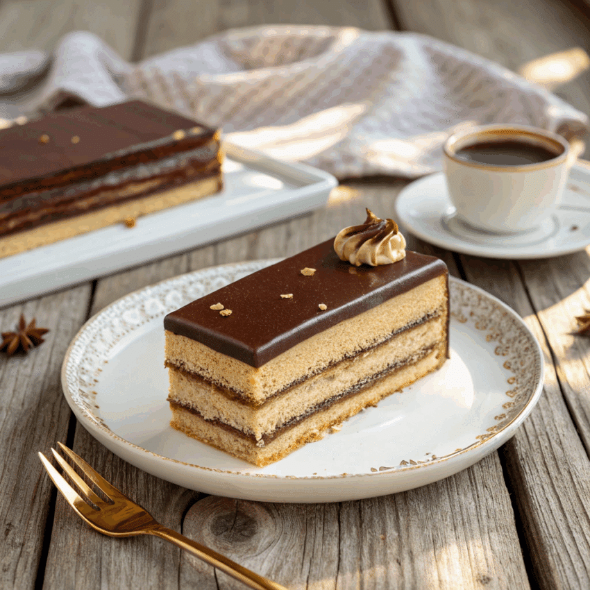 luxurious Gâteau Opéra cake