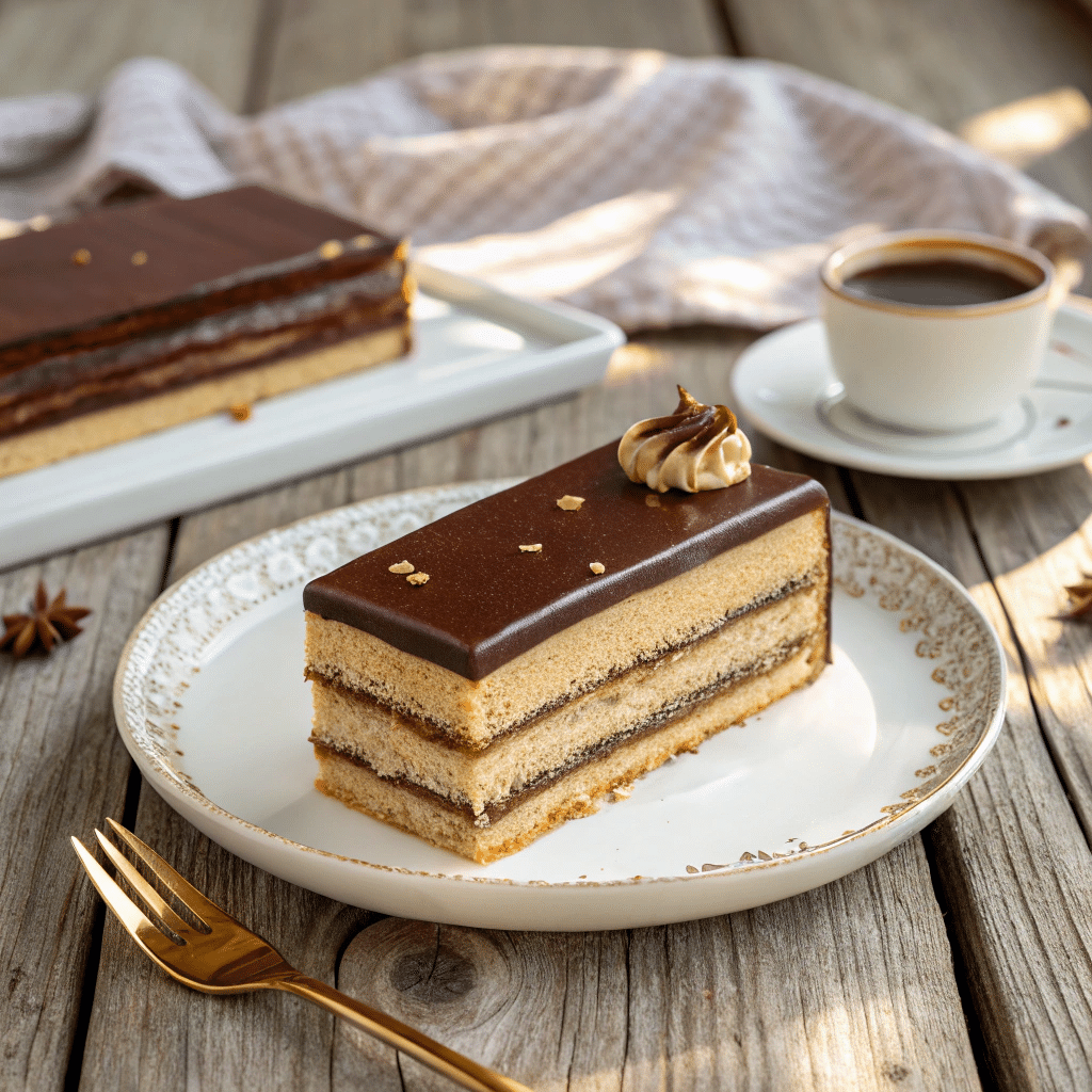 luxurious Gâteau Opéra cake