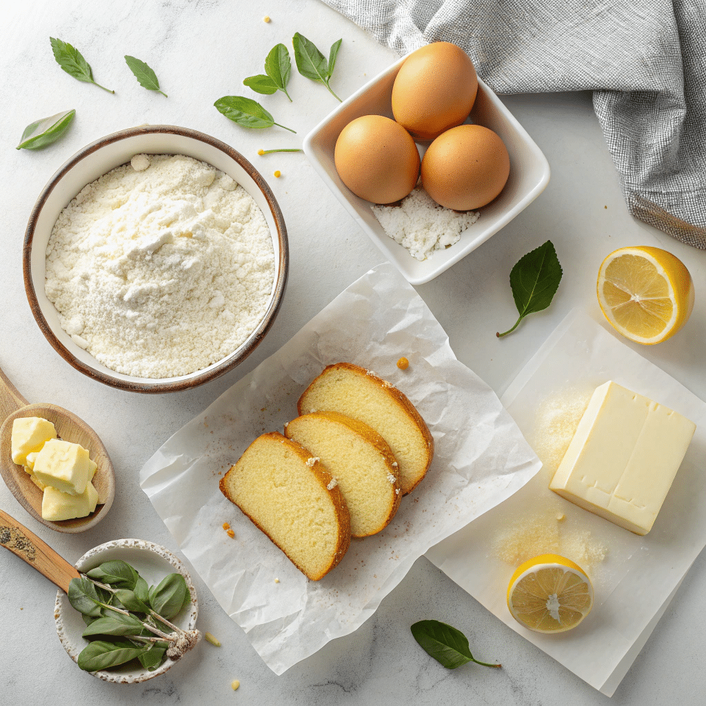 baking ingredients for pound cake