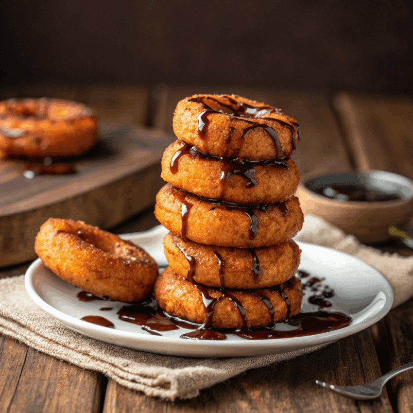 freshly fried Peruvian picarones