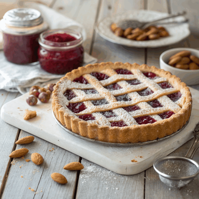 rustic Austrian Linzer Torte