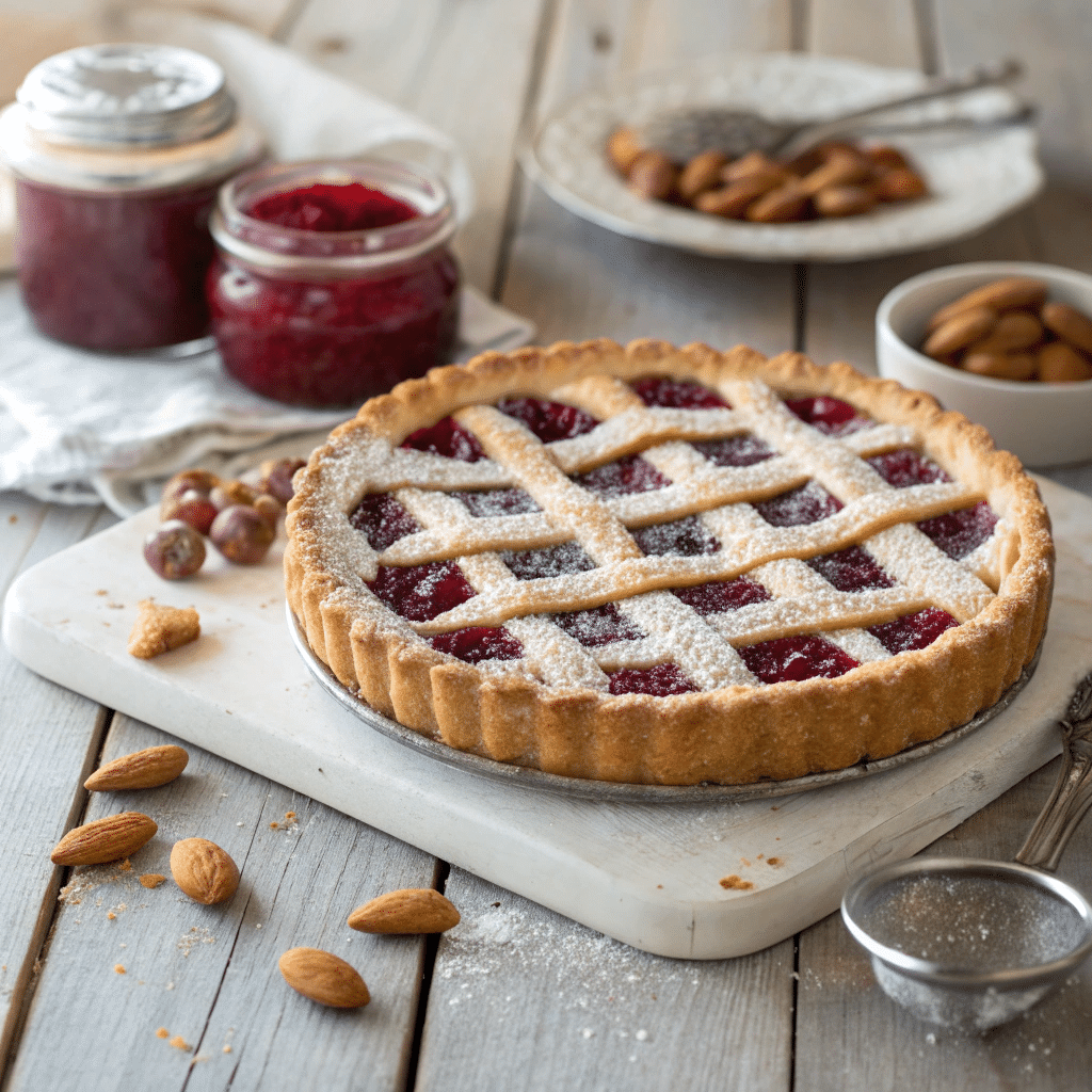 rustic Austrian Linzer Torte
