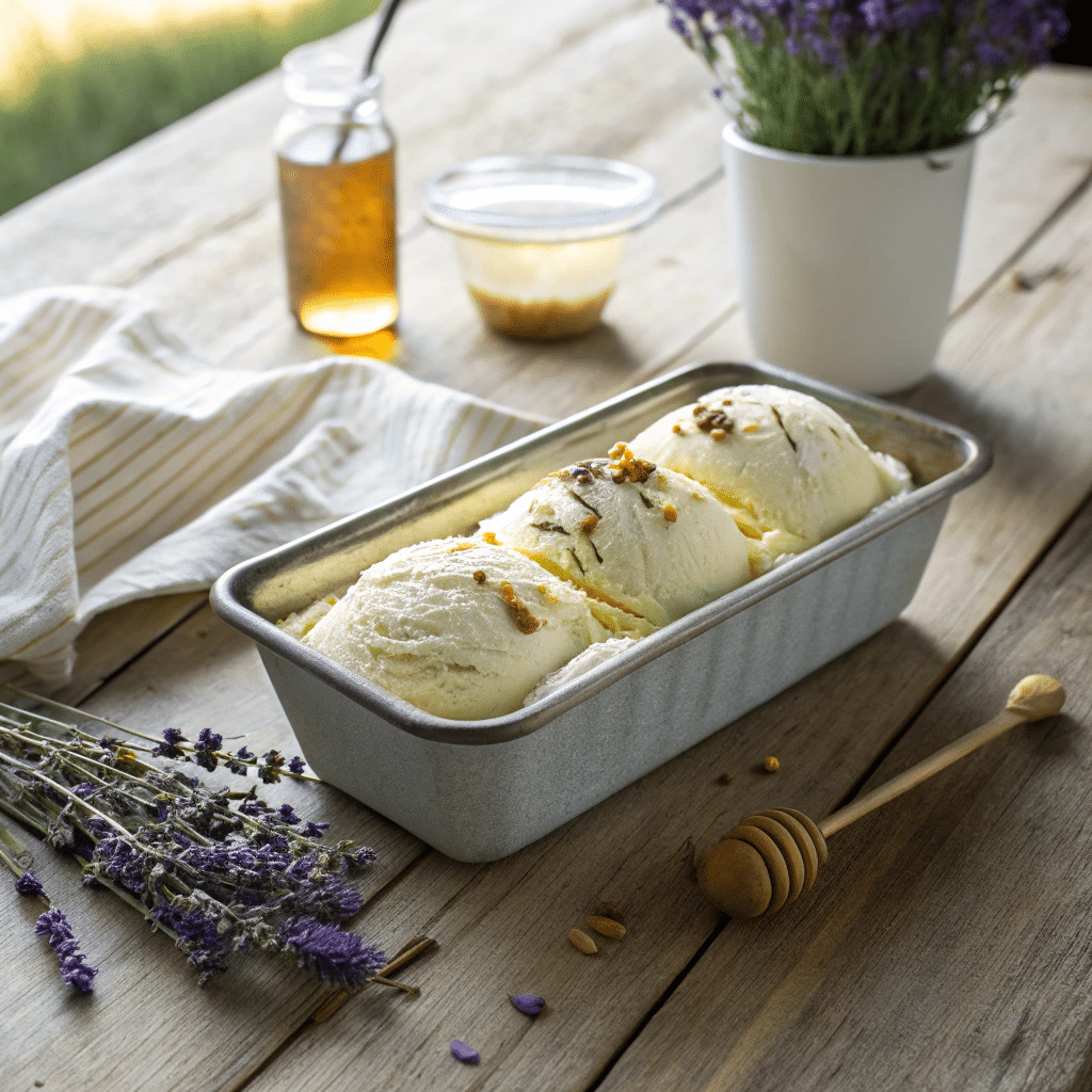 no churn honey lavender ice cream