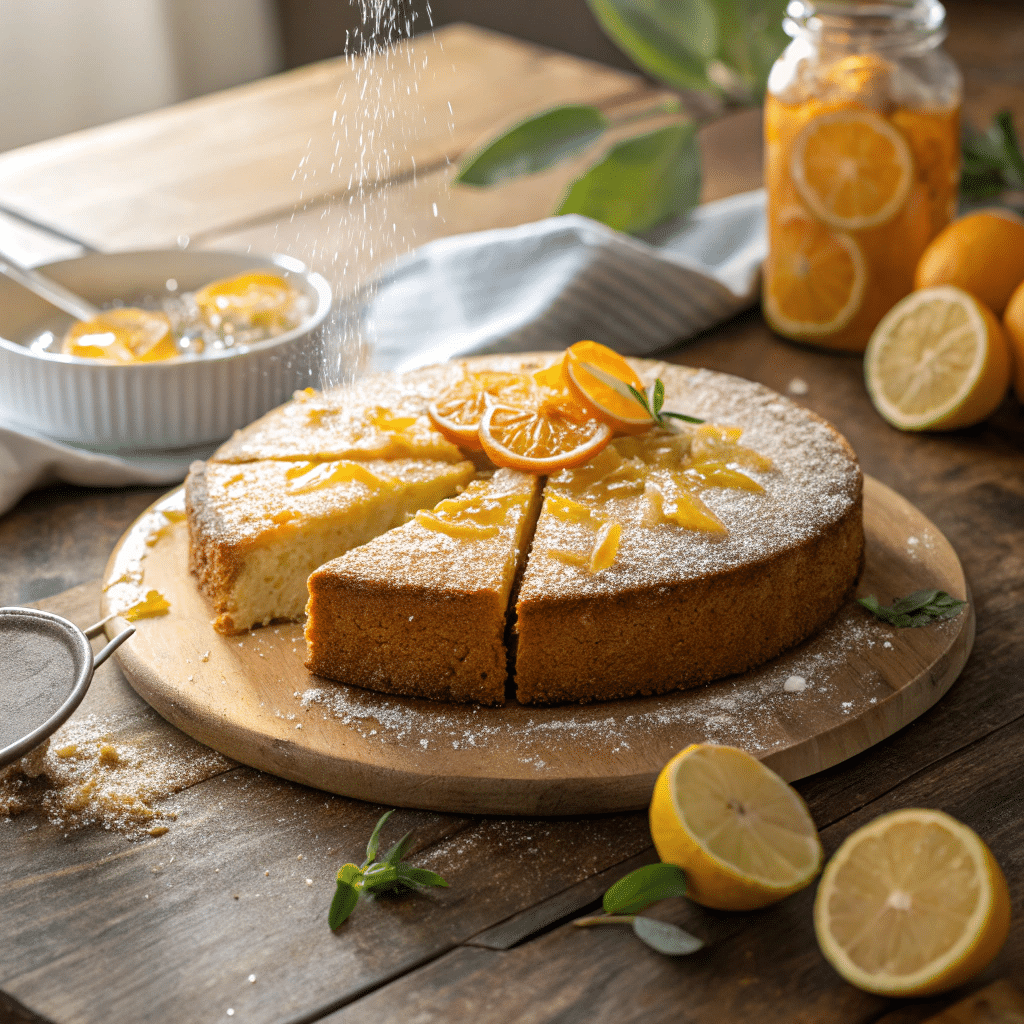 polenta cake with citrus